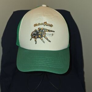 Cali Blaze Trucker Hat Green and White Spider Graphic 420 Michigan Locally Grown